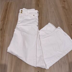 J. Crew Cream Wide Leg Trousers